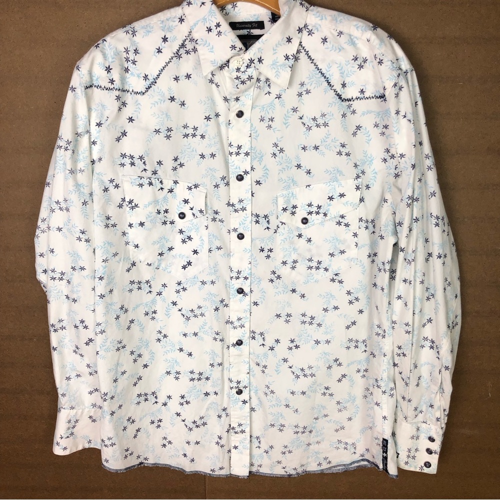 Resistol University Western Cowboy Button Down Shirt Sz M